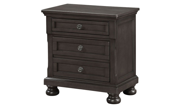 Picture of Newbury Gray 2-Drawer Nightstand