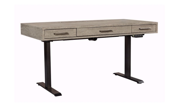 Picture of Platinum Gray Linen Lift Top Desk