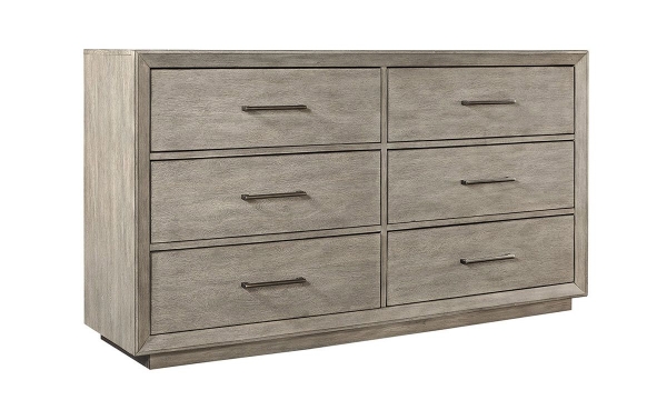 Picture of Platinum Gray Linen 6-Drawer Dresser