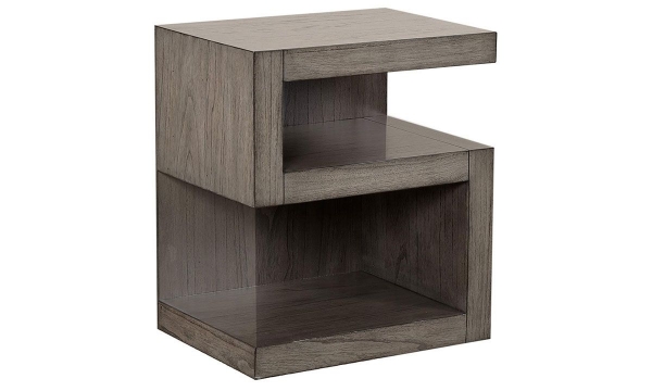 Picture of Modern Loft Greystone Open Shelf Nightstand