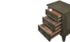 Picture of San Mateo Gray Arts & Crafts 3-Drawer Nightstand