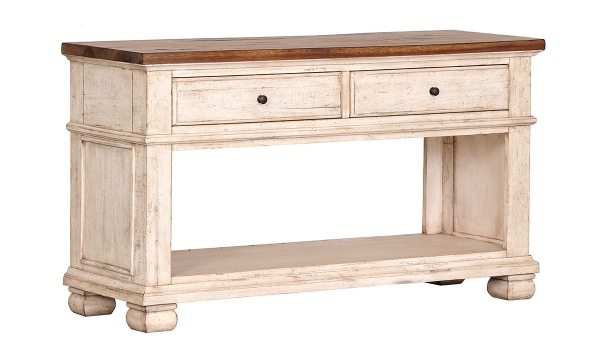 Picture of Belmont Antique Linen 2-Drawer Console Table