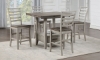 Picture of Abacus Alabaster and Honey Round Counter Height 5-Piece Dining Set