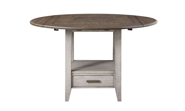 Picture of Abacus Alabaster and Honey Round Counter Height Dining Table