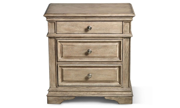 Picture of Highland Park Driftwood 3-Drawer Nightstand