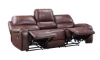 Picture of Caspian Brown Double Reclining Sofa with Drop Down Table