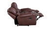 Picture of Caspian Brown Double Reclining Sofa with Drop Down Table
