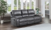 Picture of Caspian Gray Double Reclining Sofa with Drop Down Table
