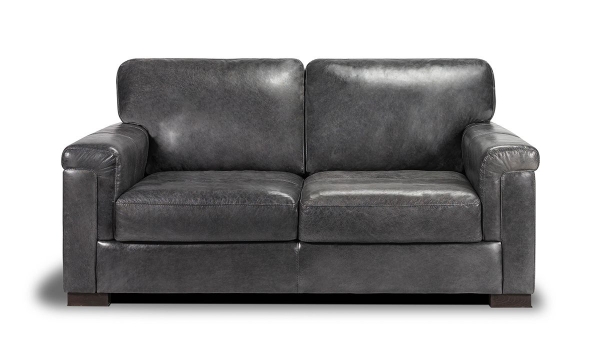 Picture of Medici Gray Leather Loveseat
