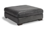 Picture of Medici Gray Leather Ottoman
