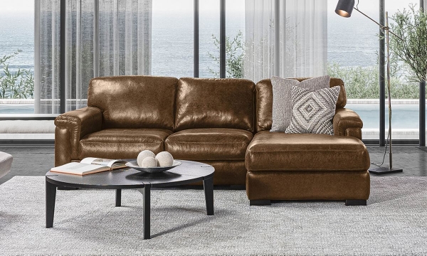 Picture of Medici Chestnut 2-Piece Right Chaise Sectional