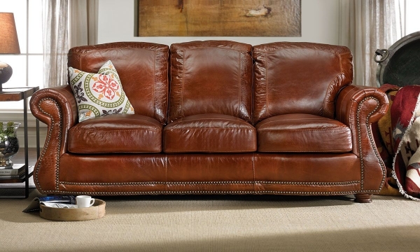 Picture of Rocky Mountain Leather Brandy Alligator Sofa