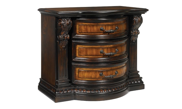 Picture of Carnegie Manor Cinnamon 3-Drawer Nightstand