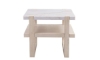 Picture of Newport White Gray Marble Top End Table