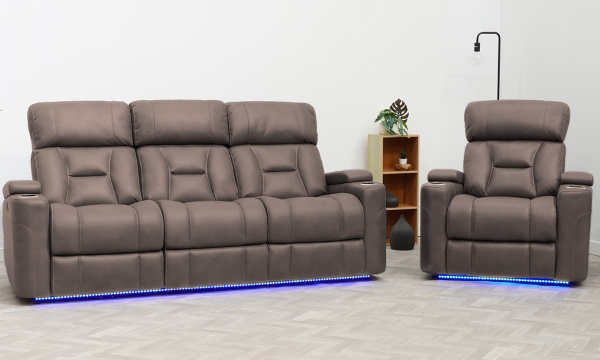 Picture of Oracle Brown Power Sofa