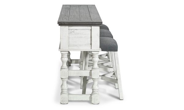 Picture of Sage White 4-Piece Sofa Bar Table Set