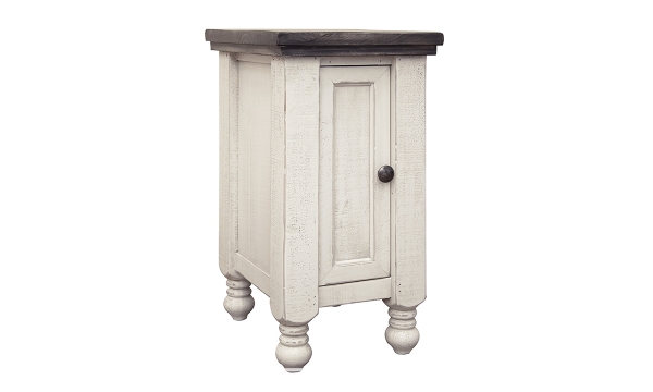 Picture of Sage White 1-Door Chairside Table