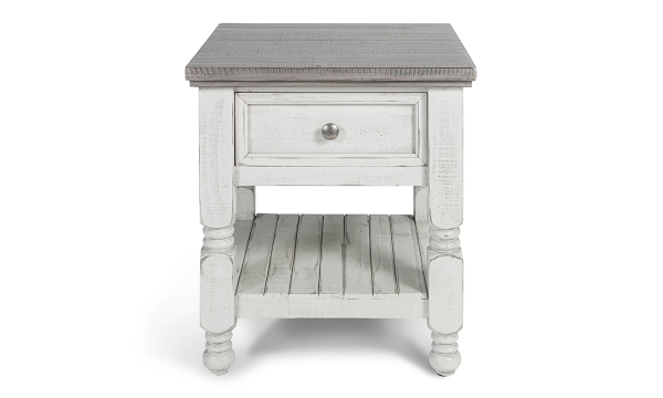 Picture of Sage White 1-Drawer End Table