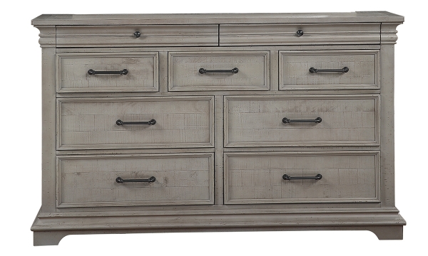 Picture of Lansing Weathered Gray 9-Drawer Dresser