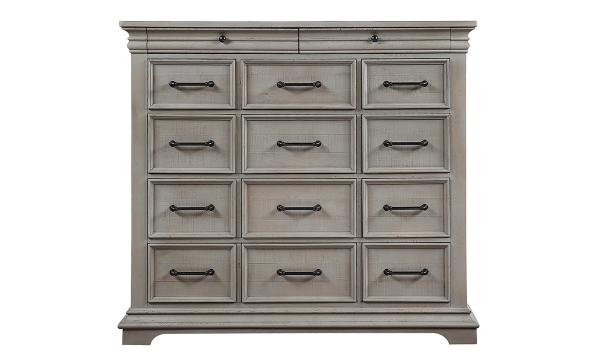 Picture of Lansing Weathered Gray 14-Drawer Gentleman’s Chest