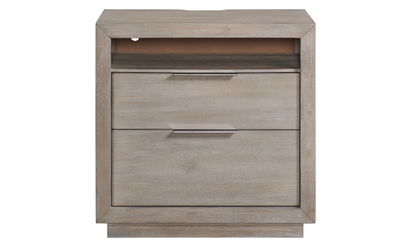 Picture of Perry Gray Nightstand with USB