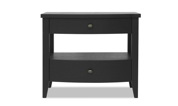 Picture of Trisha Todays Traditions Black 2-Drawer Open Nightstand