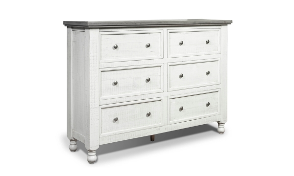 Picture of Sage White 6-Drawer Dresser