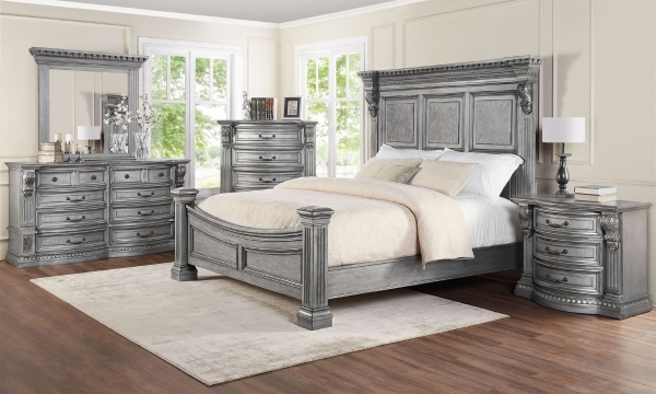 Picture of Carnegie Manor Platinum Mansion 3-Piece Queen Bedroom Set
