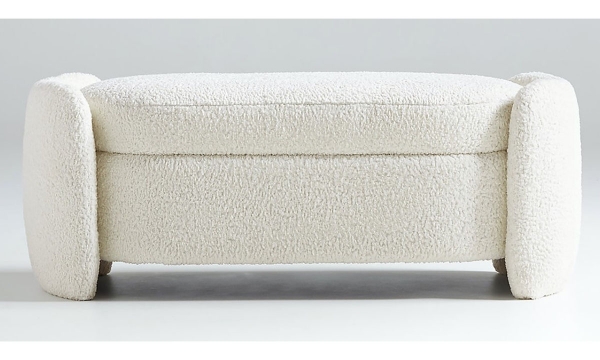 Picture of Riley Snow Boucle Storage Bench