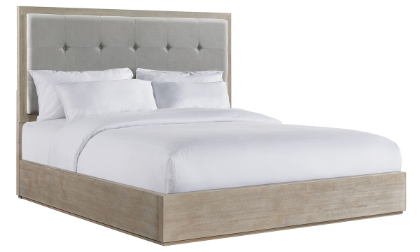 Picture of Perry Gray King Upholstered Panel Bed