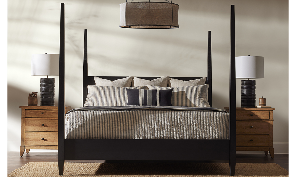 Trisha Todays Traditions Black 3-Piece King Poster Bedroom Set | Haynes  Furniture, image size:1200x720