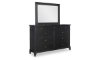 Picture of Trisha Todays Traditions Black 3-Piece King Panel Bedroom Set