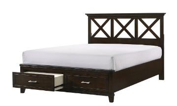 Picture of Waterpointe Cherry King Panel Storage Bed