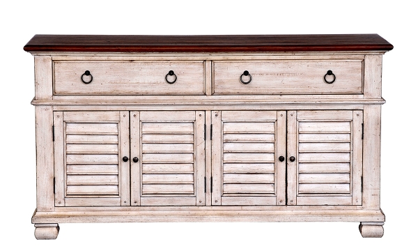 Picture of Belmont Antique Linen 4-Door Buffet