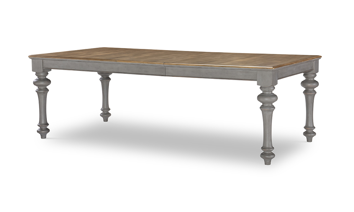 Kingston Two-Tone Leg Extendable Dining Table | Haynes Furniture