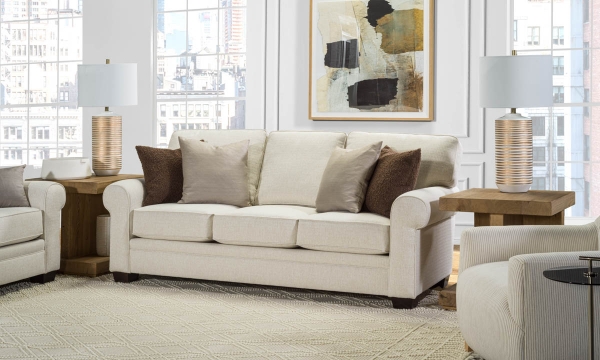 Picture of Addison Alabaster Roll Arm Sofa