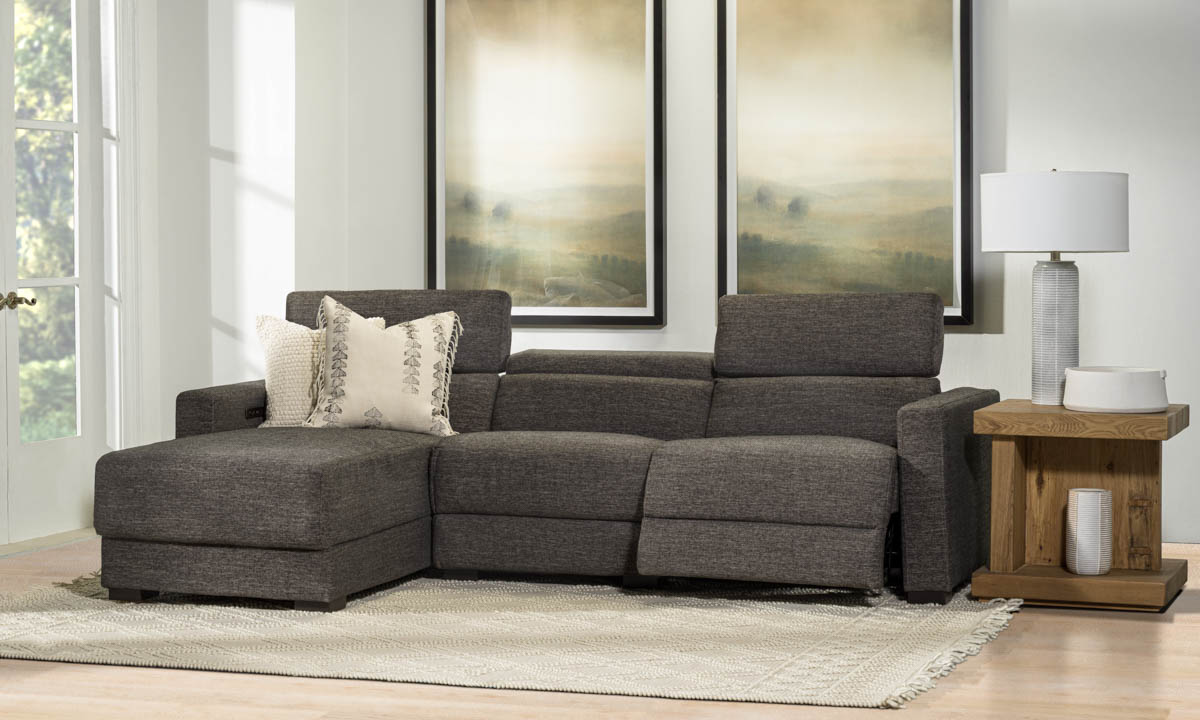 Zara Charcoal Dual Power Left Chofa | Haynes Furniture