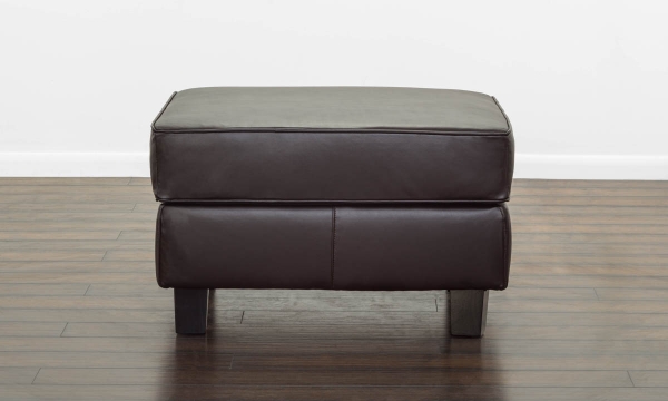 Picture of Cameron Brown Leather Ottoman
