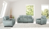 Picture of Malone Blue Leather Power Sofa
