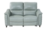 Picture of Malone Blue Leather Power Loveseat