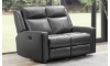 Picture of Rhodes Gray Leather Reclining Loveseat