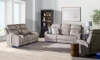 Picture of Maverick Dove Leather Power Media Sofa