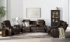 Picture of Maverick Earth Leather Power Media Sofa