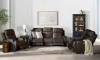 Picture of Maverick Earth Leather Power Media Sofa