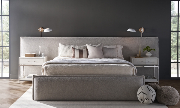 Picture of Lux Pebble Upholstered King Wall Bed