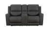 Picture of Pierce Gray Leather Power Loveseat