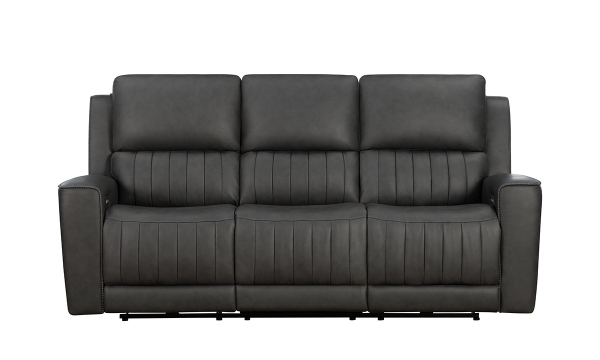 Picture of Pierce Gray Leather Power Sofa