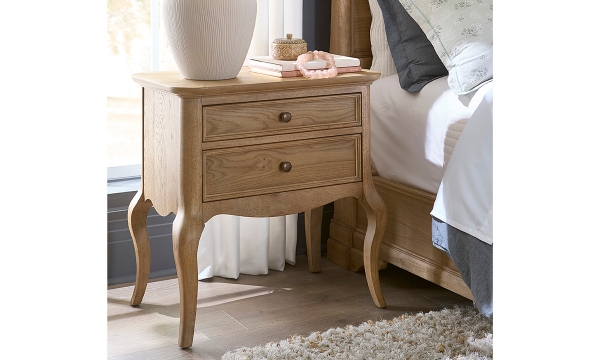 Picture of Chateau Phillipe Cognac 2-Drawer Cabriole Nightstand