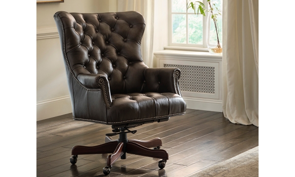 Picture of Jefferson Walnut Leather Executive Office Chair