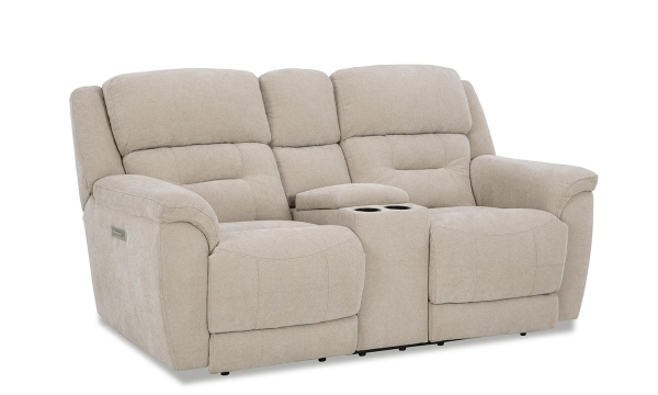 Picture of Welsh Cob Stone Zero Gravity Triple Power Console Loveseat